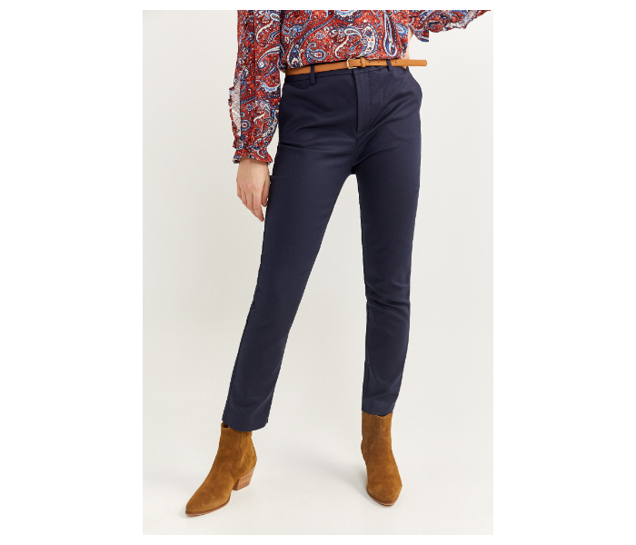 Springfield SS20 Plain Trouser Pant EU 42 For Women - Navy Blue - Zoom Image 2