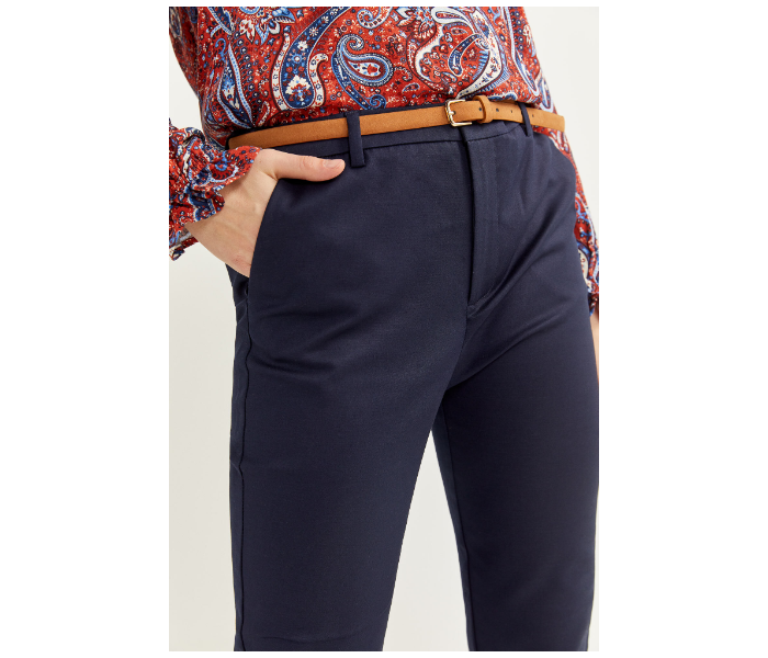 Springfield SS20 Plain Trouser Pant EU 44 For Women - Navy Blue - Zoom Image 3