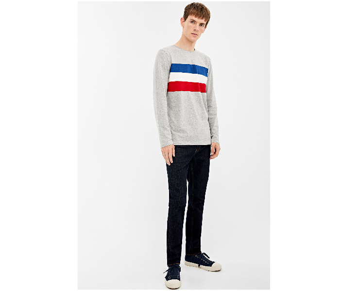 Springfield AW19 Basic Striped T-Shirt Extra Large - Dark Grey - Zoom Image 3