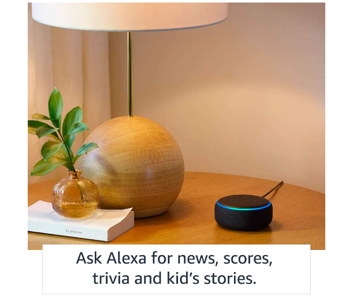 Echo Dot 3rd Gen Smart Speaker with Alexa - Black  - Zoom Image 6