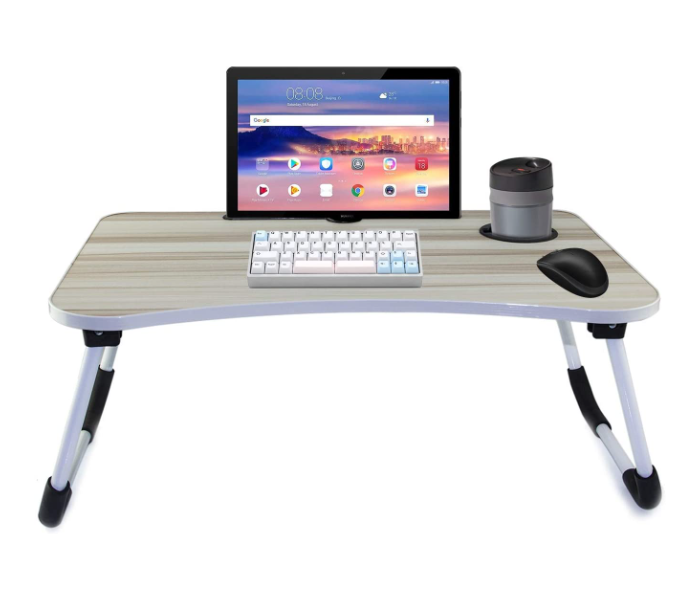 In House Wood Folding Laptop Table - White - Zoom Image