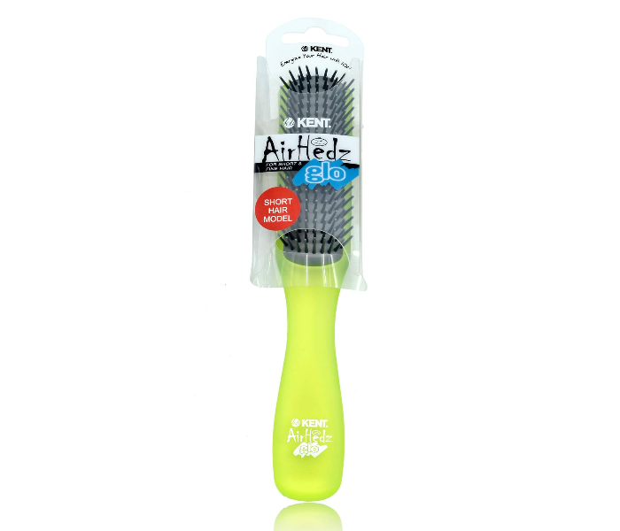 Kent Airhedz AHGLO02 Glo Flat 9 Row Hair Brush - Lime - Zoom Image 3