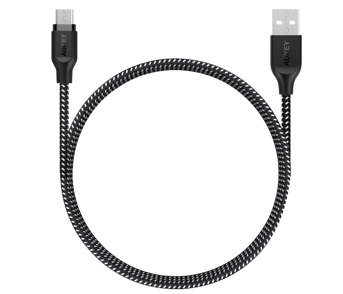 Aukey AM2B 2m USB 2.0 Micro USB Cable - Black - Zoom Image 1