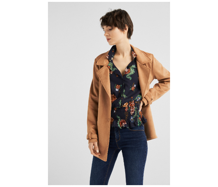 Springfield SS19 Long Sleeve Floral Blouse EU 38 For Women - Black and Green - Zoom Image 3