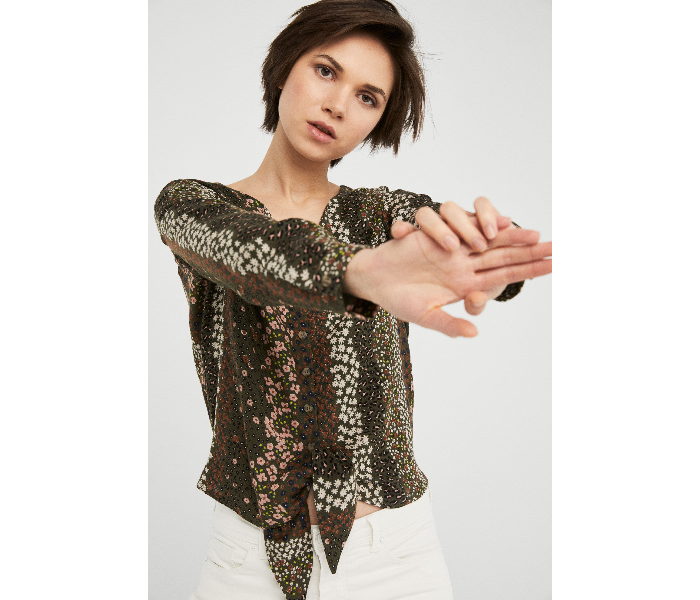 Springfield AW19 Long Sleeve Printed Blouse EU 40 For Women - Green - Zoom Image 1