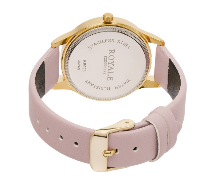 Royale Executive RE023 Leather Analog Wrist Watch For Women - Light Pink - Zoom Image 2