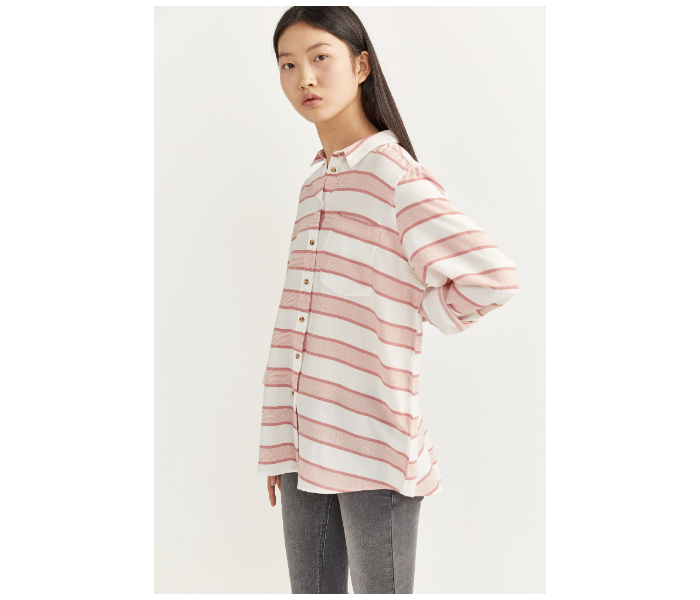 Springfield SS20 Long Sleeve Striped Shirt EU 40 For Women - Coral - Zoom Image 1