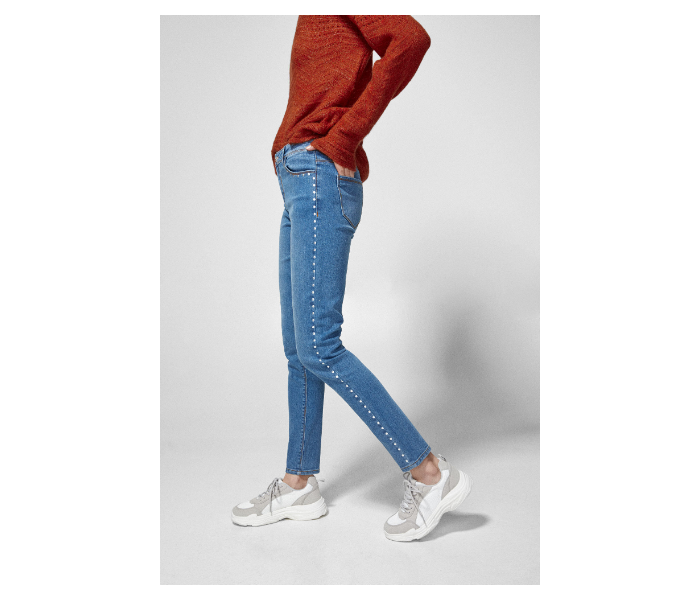 Springfield SS19 Fancy Denim Jeans EU 34 For Women - Silver and Blue - Zoom Image 2