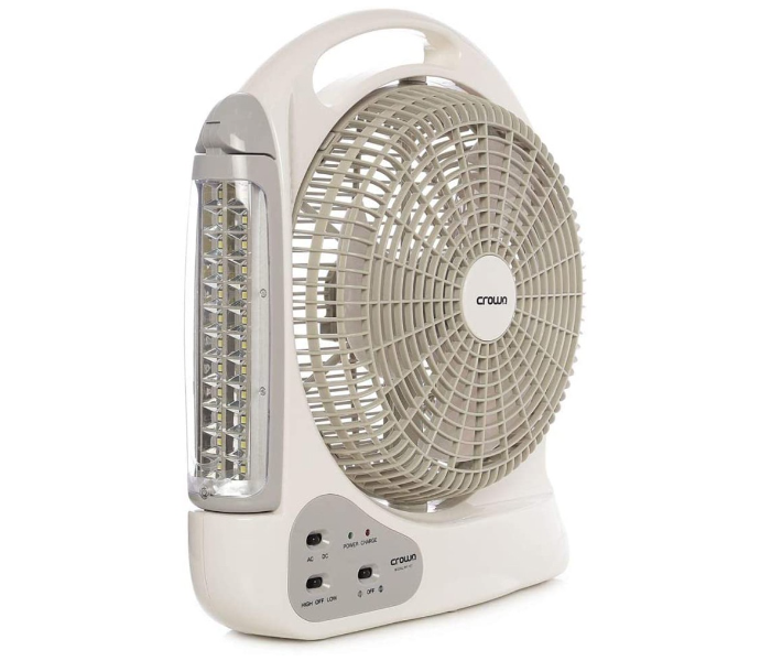 Crownline RF137  3 Blade Rechargeable Portable Fan - White - Zoom Image 2