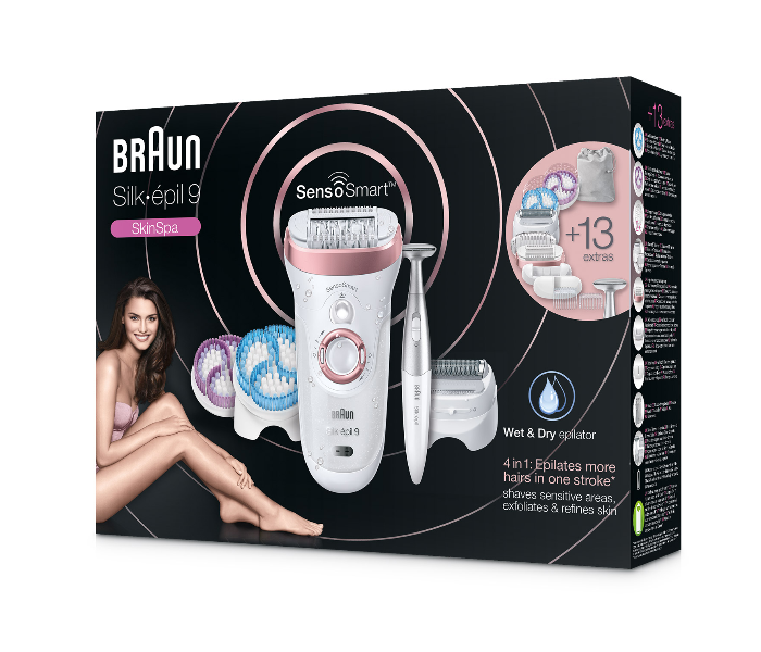 Braun SES9890 Wet and Dry Epilator with 13 Extras - White and Beige - Zoom Image 5