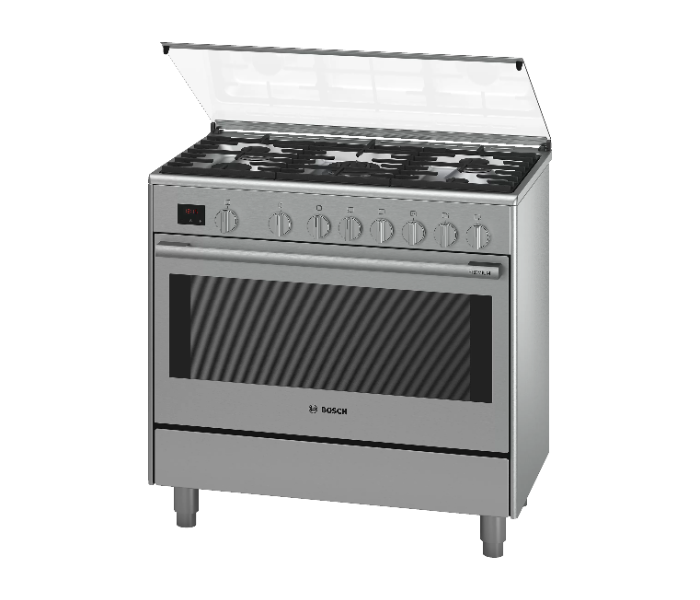 Bosch HSG738357M 90 Cm Series 2 Gas Range Cooker - Stainless Steel and Black - Zoom Image 4