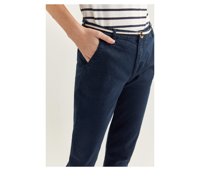 Springfield SS20 Plain Trouser Pant EU 34 For Women - Dark Blue - Zoom Image 4