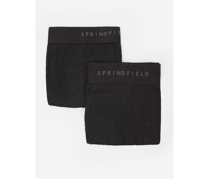 Springfield AW19 Pack of 2 Knitted Boxers And Slips Large For Men - Black - Zoom Image 1