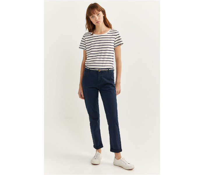 Springfield SS20 Plain Trouser Pant EU 44 For Women - Dark Blue - Zoom Image 1