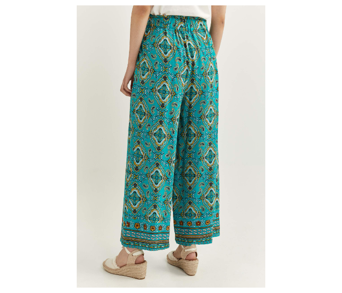 Springfield SS20 Printed Cotton Fancy Pant EU 38 For Women - Light Green - Zoom Image 4