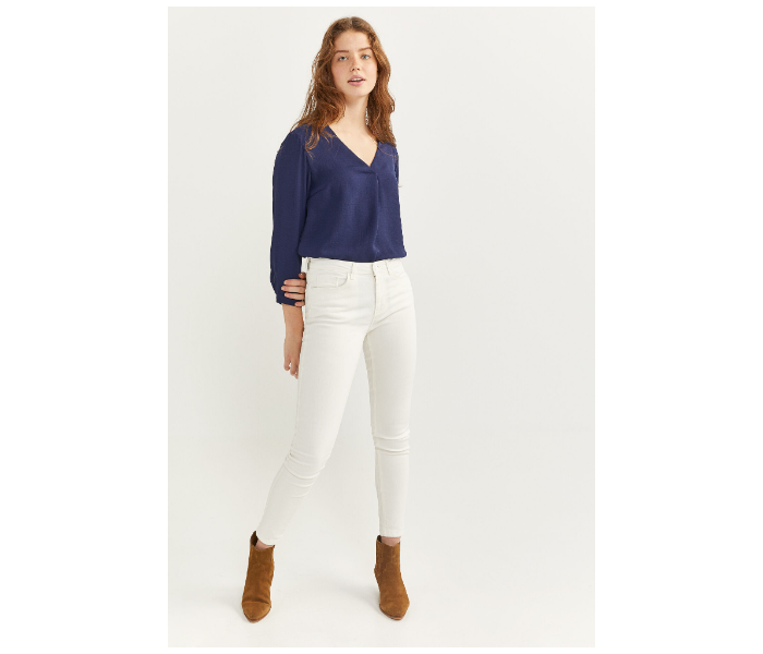 Springfield SS20 Plain Trouser EU 42 For Women - White - Zoom Image 1