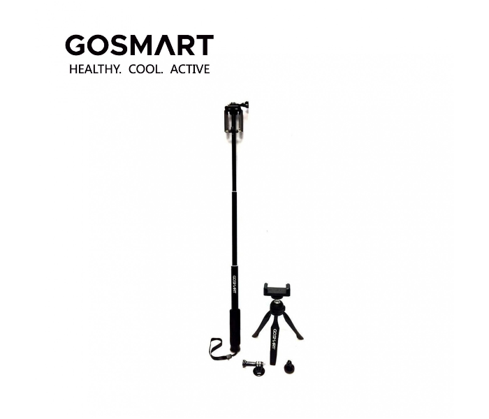 GoSmart GS3N1SS 3 In 1 Selfie Stick - Black - Zoom Image 1