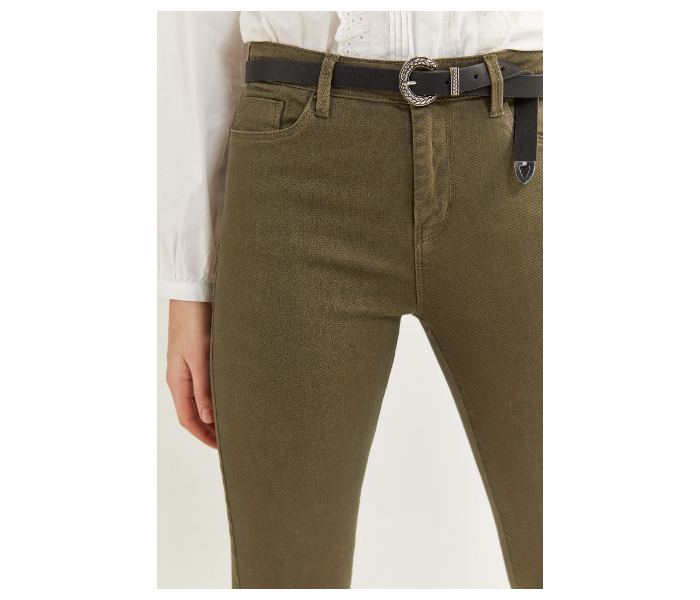 Springfield SS20 Plain Trouser EU 40 For Women - Moss Green - Zoom Image 4