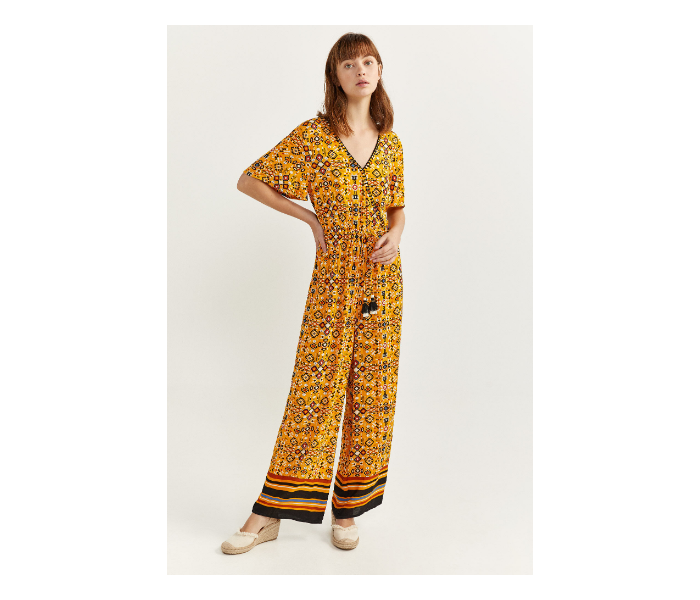 Springfield SS20 Printed Jumpsuit EU 38 For Women - Dark Yellow - Zoom Image 1