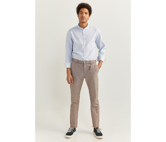 Springfield SS20 Sport Trouser Solid Chinos EU 40 For Men – Light Khaki - Zoom Image 1