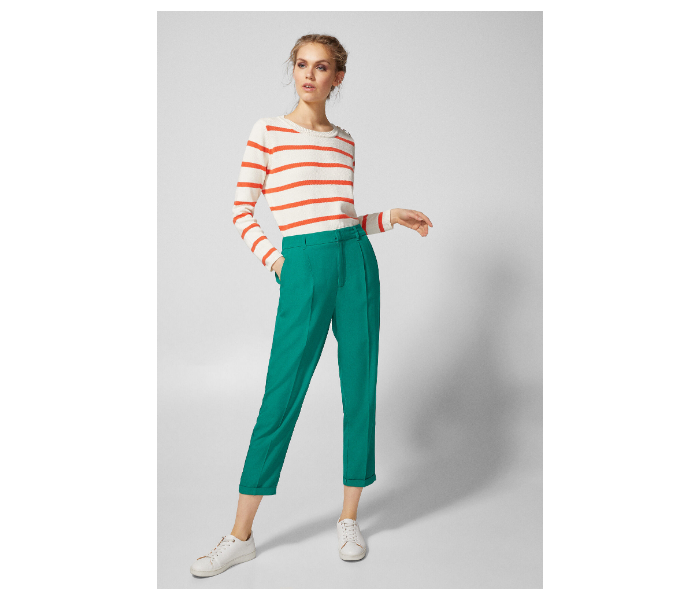 Springfield SS19 Cotton Plain Pant EU 42 For Women - Green - Zoom Image 1