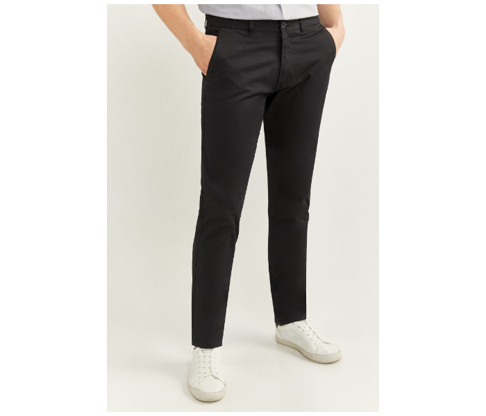 Springfield SS20 Sport Trouser Solid Chinos EU 44 For Men - Black - Zoom Image 2