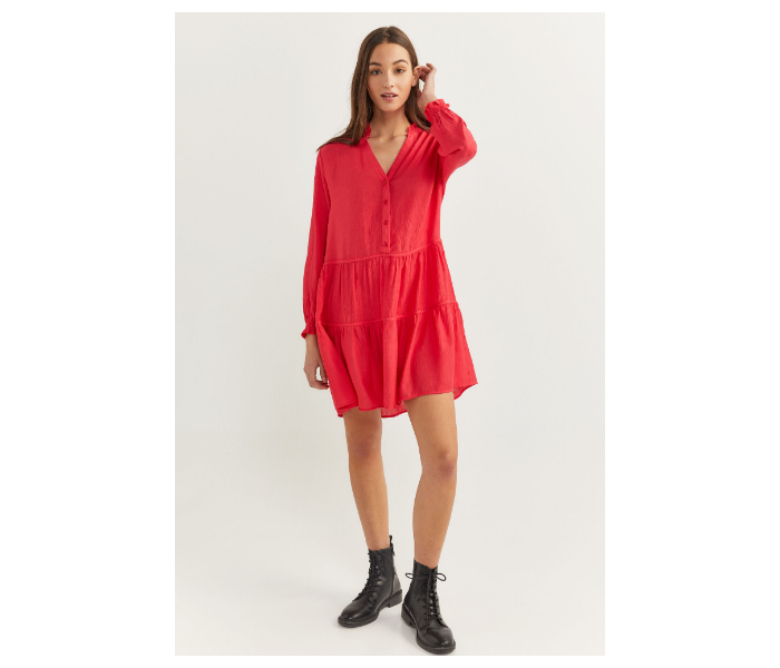 Springfield SS20 Full Sleeve Mini Knit Dress EU 42 For Women - Red - Zoom Image 1