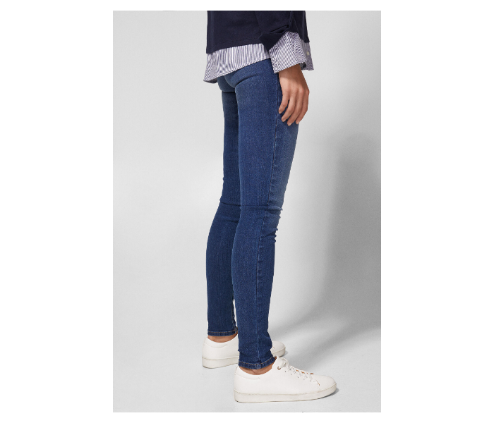 Springfield AW18 Fancy Denim Trouser EU 44 For Women - Dark Blue - Zoom Image 3