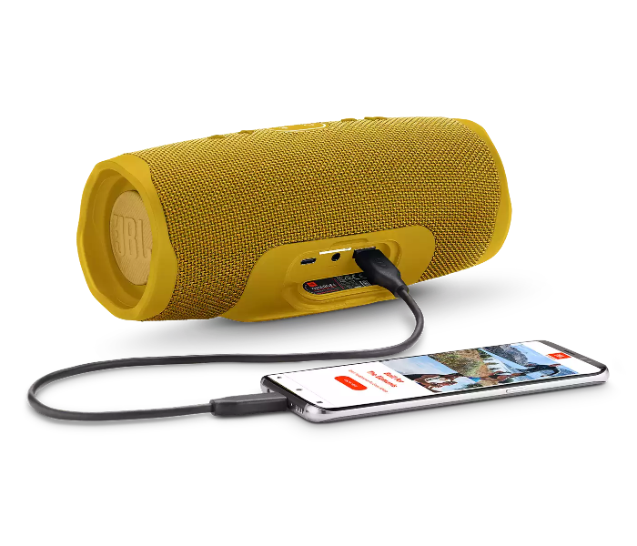 JBL Charge 4 Portable Waterproof Bluetooth Speaker - Yellow - Zoom Image 2