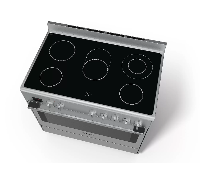 Bosch HCB738357M 90 Cm Series 8 Electric Range Cooker - Stainless Steel and Black - Zoom Image 2