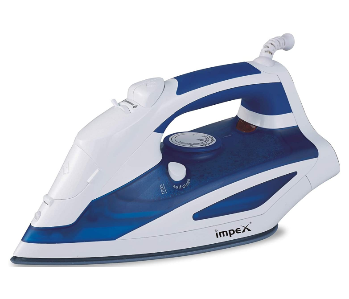 Impex IBS 403 Non Stick Coated Steam Iron Box - White and Blue - Zoom Image