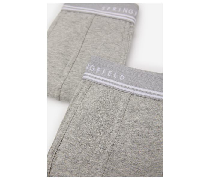 Springfield SS20 Pack of 2 Knitted Boxers And Slips Small For Men - Grey and White - Zoom Image 2