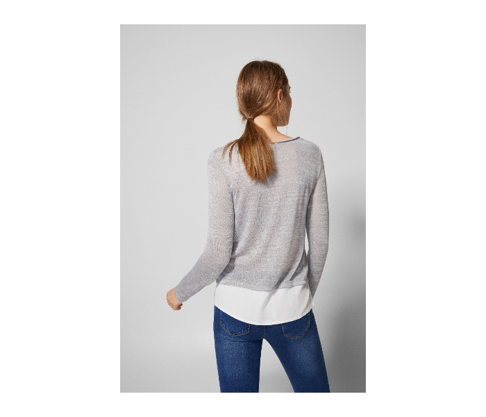 Springfield AW18 Plain Long Sleeve T-Shirt Small For Women - Dark Grey - Zoom Image 2