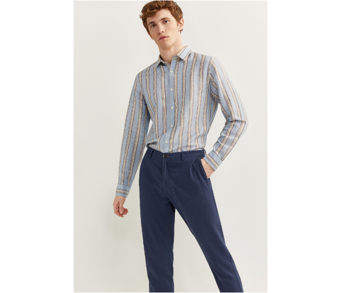 Springfield SS20 Sport Trouser Solid Chinos EU 50 For Men - Dark Blue - Zoom Image 3