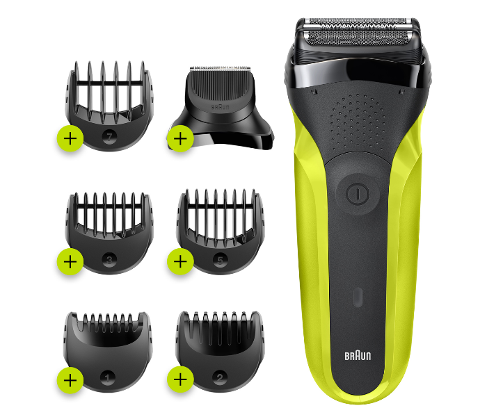 Braun 300BT Series 3 Shaver with Trimmer Head - Yellow - Zoom Image 1