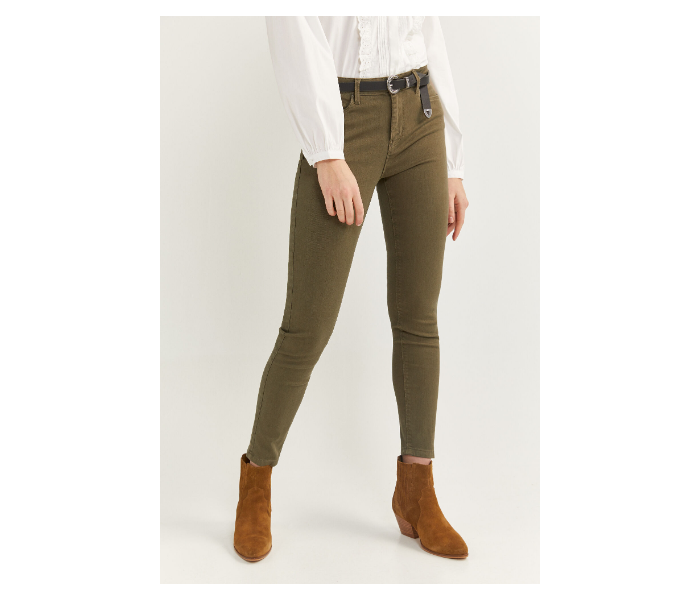 Springfield SS20 Plain Trouser EU 38 For Women - Moss Green - Zoom Image 2