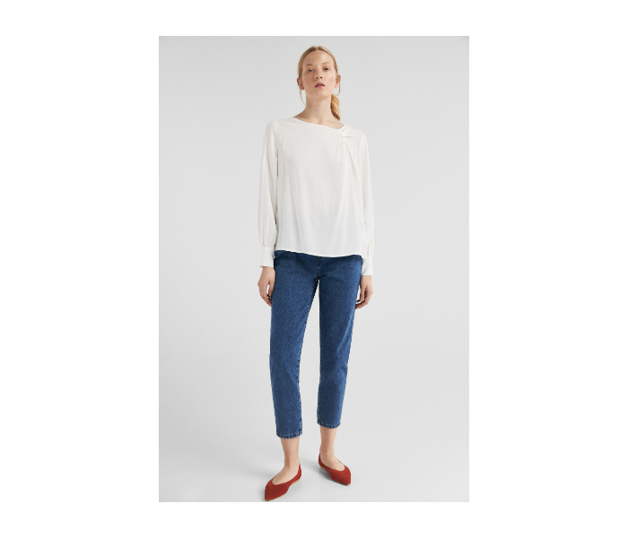 Springfield SS19 Long Sleeve Plain Blouse EU 40 For Women - Cream - Zoom Image 3