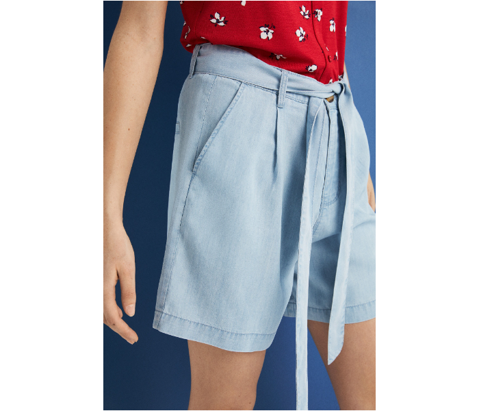 Springfield SS19 Denim Bermuda EU 40 For Women - Sky Blue - Zoom Image 3