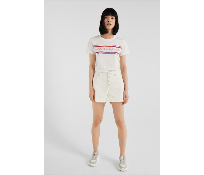 Springfield SS19 Denim Bermuda EU 42 For Women - Cream - Zoom Image 1