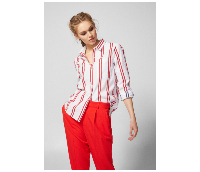 Springfield SS19 Long Sleeve Striped Blouse EU 34 For Women - Red and White - Zoom Image 3