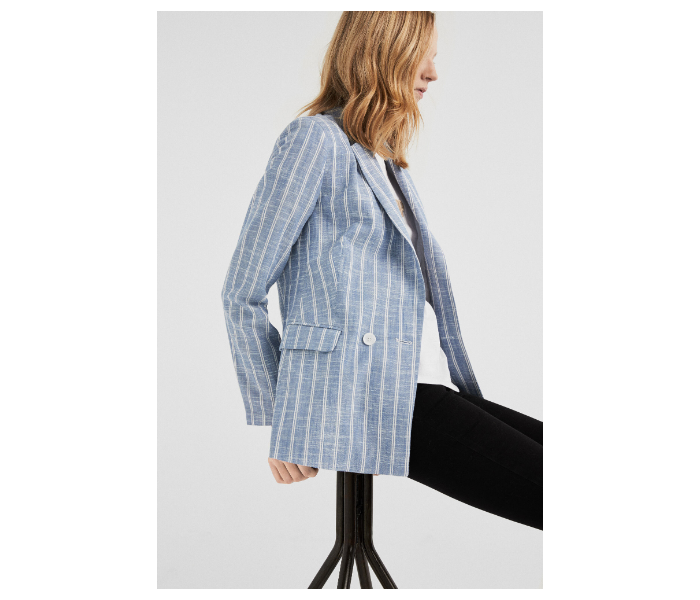 Springfield SS19 Striped Kimonos Large For Women - Light Blue - Zoom Image 4