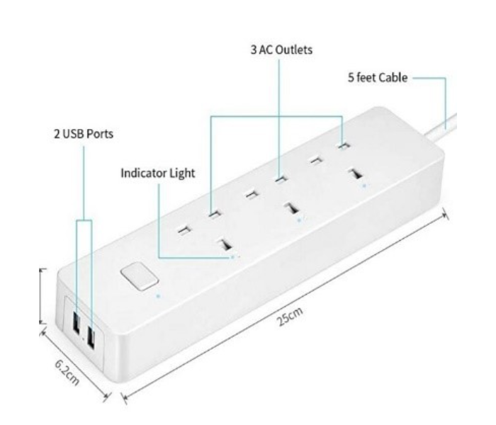 WiFi Power Strip - White  - Zoom Image