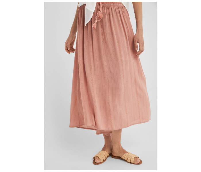 Springfield SS19 Striped Midi Skirt Large For Women - Salmon Pink - Zoom Image 4