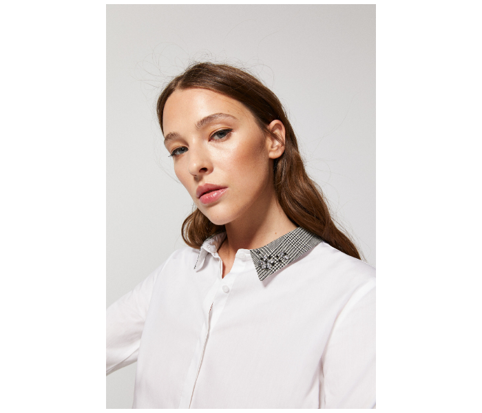 Springfield AW18 Long Sleeve Blouse EU 42 For Women -White - Zoom Image 1