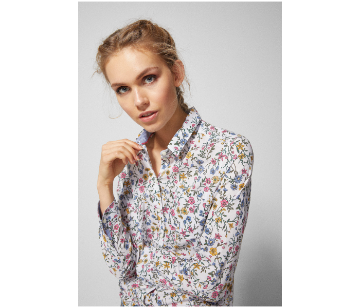 Springfield SS19 Long Sleeve Floral Blouse EU 38 For Women - Beige - Zoom Image 3