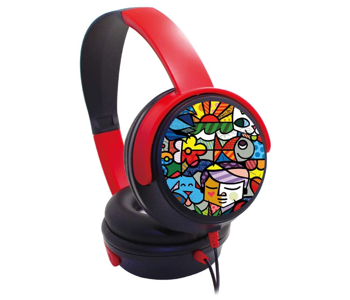 Trands Kids Headphones Over-Ear Kids Headset – Red and Black - Zoom Image