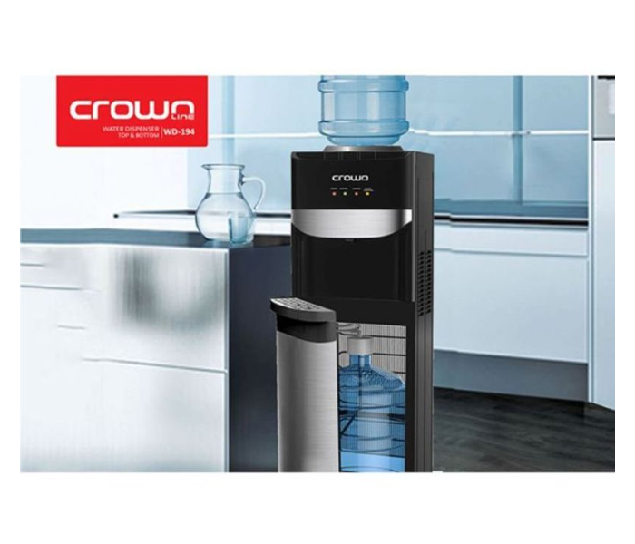 Crownline WD194 20L Top and Bottom Loading Water Dispenser -  Black and Silver - Zoom Image 6