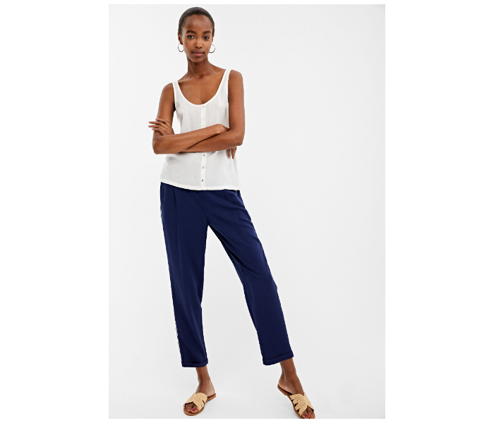 Springfield AW19 Cotton Plain Pant EU 34 For Women - Blue - Zoom Image 3