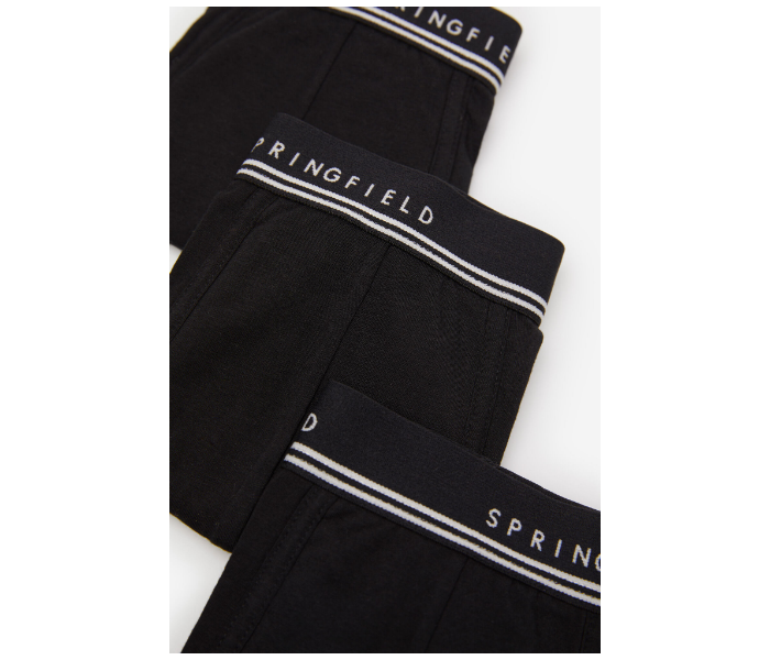 Springfield SS20 Pack of 3 Knitted Boxers And Slips Large For Men - Black and White - Zoom Image 2