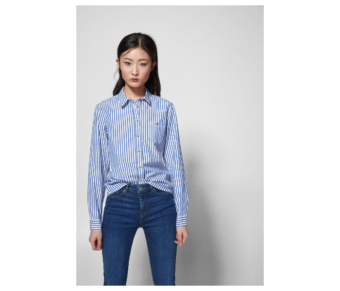 Springfield SS19 Long Sleeve Striped Blouse EU 34 For Women - Blue and White - Zoom Image 3